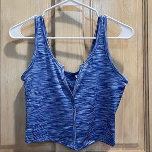 PacSun Blue Button-Up Tank Top NWT